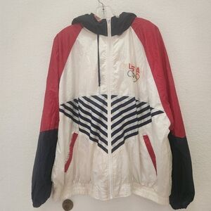 Vintage 1996 Avon USA Olympic Men's Large Windbreaker Track Jacket